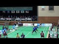 2019年IH バドミントン 男子 ダブルス 準決勝 奈良岡功大・武藤映樹 （浪岡 青森） VS 中島巧・杉本一樹 （瓊浦 長崎）
