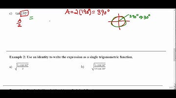 MATH 1316 Section 5.6: Half-Angle Identities