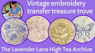 A treasure trove of vintage embroidery transfers |  #thriftythursday #vintagehaul  #slowstitching @createandcraftwithchristine