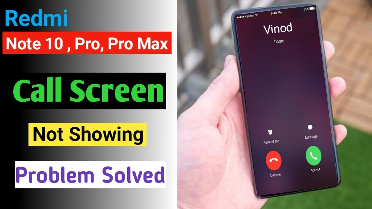 Redmi Note 10 , Pro, Pro Max Call Screen Not Showing Redmi Note 10