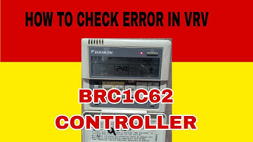 How To Check Error Code In VRV Using Wired Controller BRC1C62|@electricalwithrohit