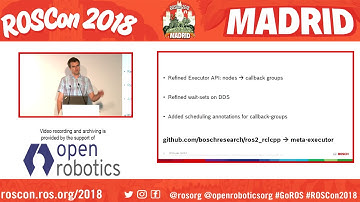 ROSCon 2018 Madrid LT1 4 Mixed Real Time Criticality with ROS2   the Callback group level Executor