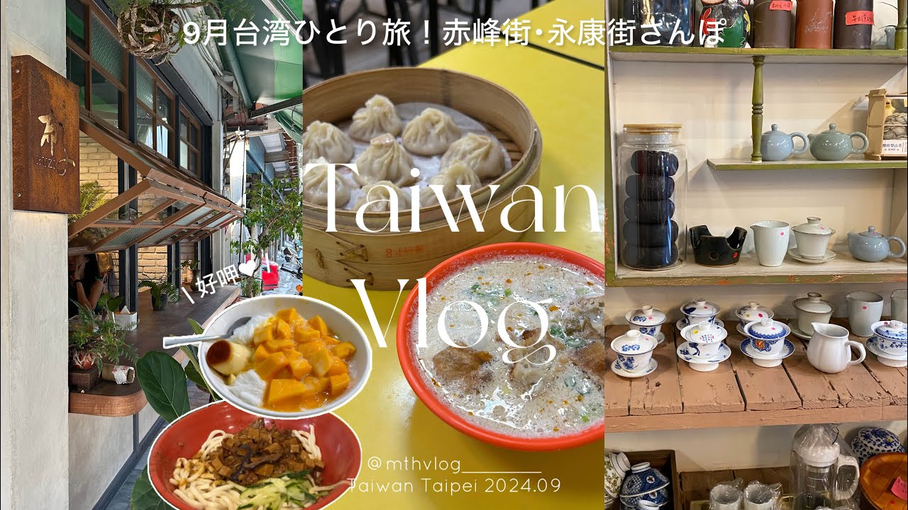 【 Taiwan vlog 】台湾ひとり旅🇹🇼② | 赤峰街 永康街 師大夜市 富錦街を歩きまくった日🥭🥟 | 台北 台湾旅行