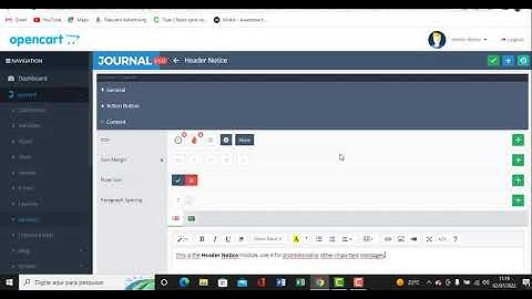Themeforest Opencart - Editar Header Notice Journal 3 theme