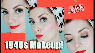 1940s Classic Hollywood: Vintage Makeup Tutorial by CHERRY DOLLFACE