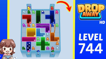 Drop Away Level 744 Solution Walkthrough