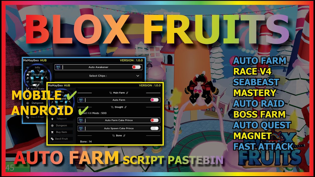 Script Blox Fruits Roblox! AUTO RACE V4 MOBILE