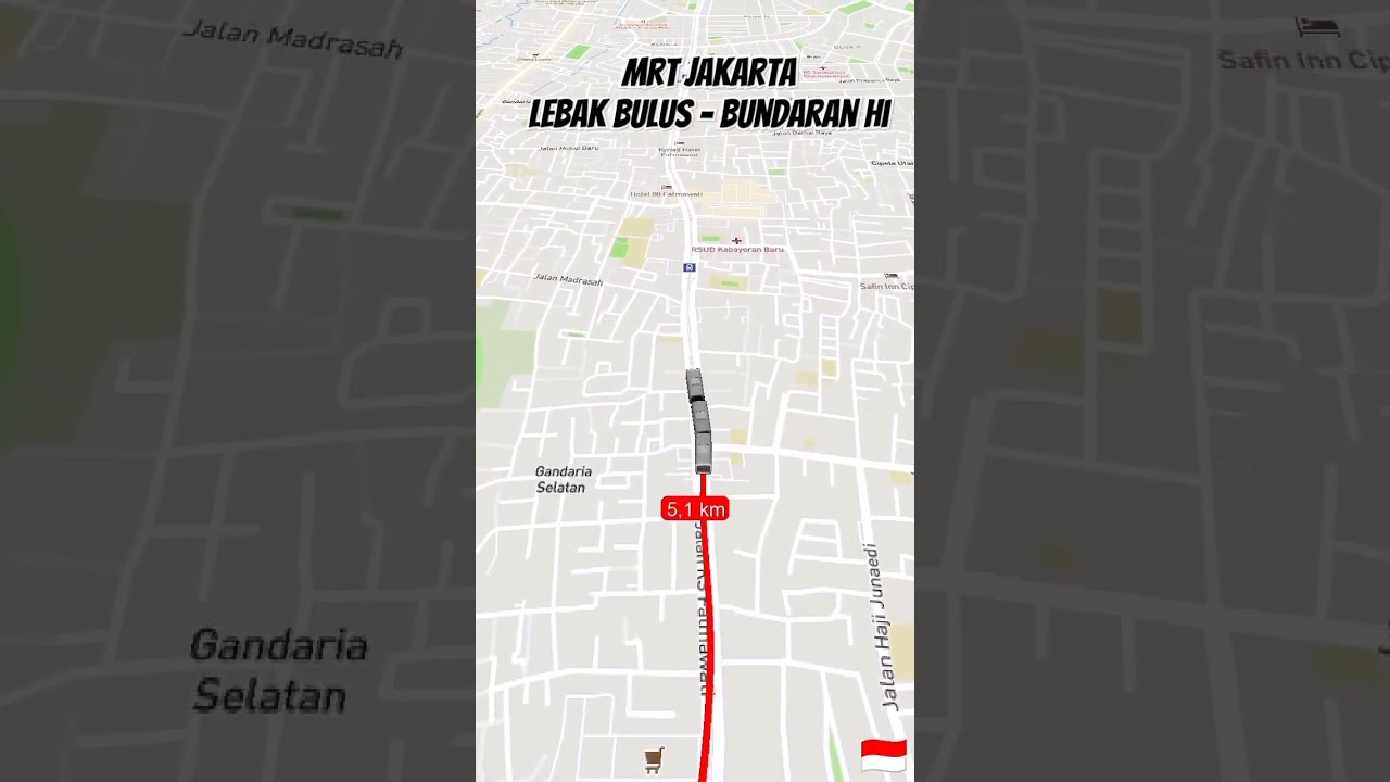 MRT Jakarta, Lebak Bulus - Bundaran HI 