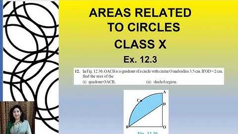AREAS RELATED TO CIRCLES :CLASS X Ex 12.3 Q12- In Fig. 12.30, OACB is a quadrant of a circle....