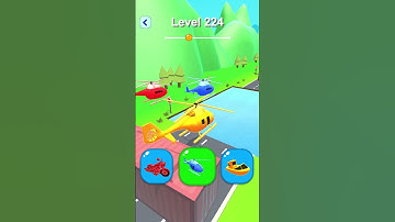 Shape-Shifting 🚙🚁🛵 Race | Gameplay Level - 224 | Hyper Casual Mobile📱 App | Android,iOS - NEW UPDATE