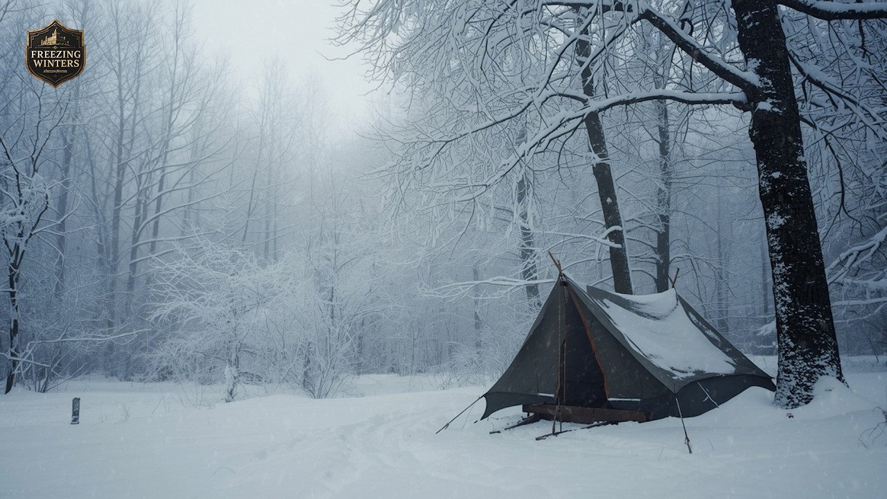 Surviving a Brutal Snowstorm ❄️ Cold Wind Sounds That Put You to Sleep Fast