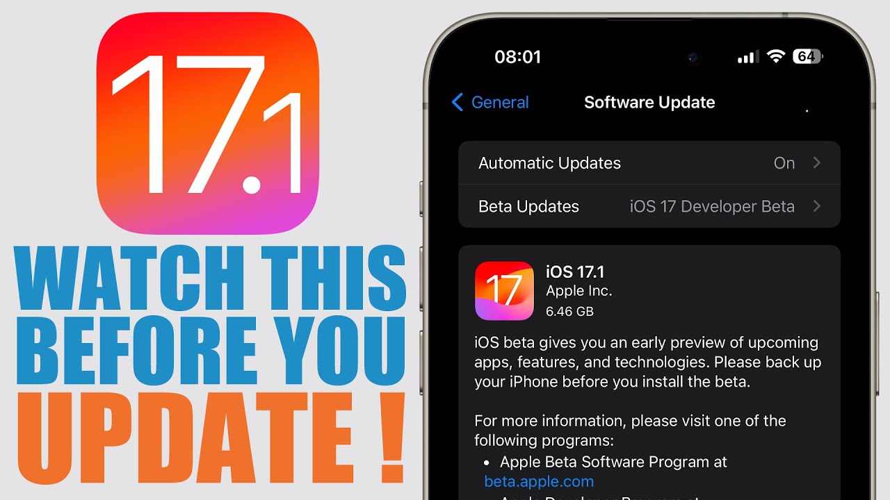 iOS 17.1 - Things You NEED To Know Before You UPDATE ! - YouTube