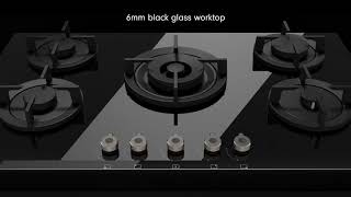 Professional Series | 90 cm gas on glass hob with central wok