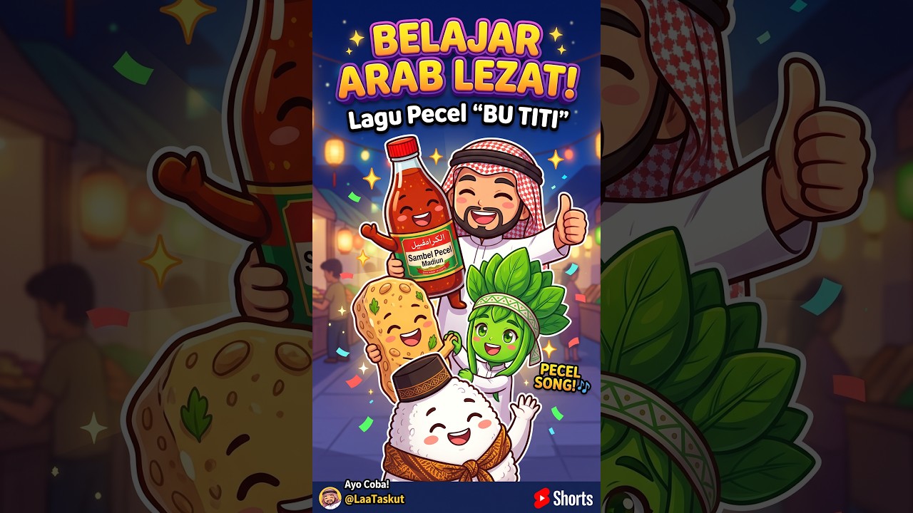 Ketika Orang Arab Nyanyi Lagu Pecel! 🤣🥗 #Shorts #BelajarBahasaArab #LaaTaskut