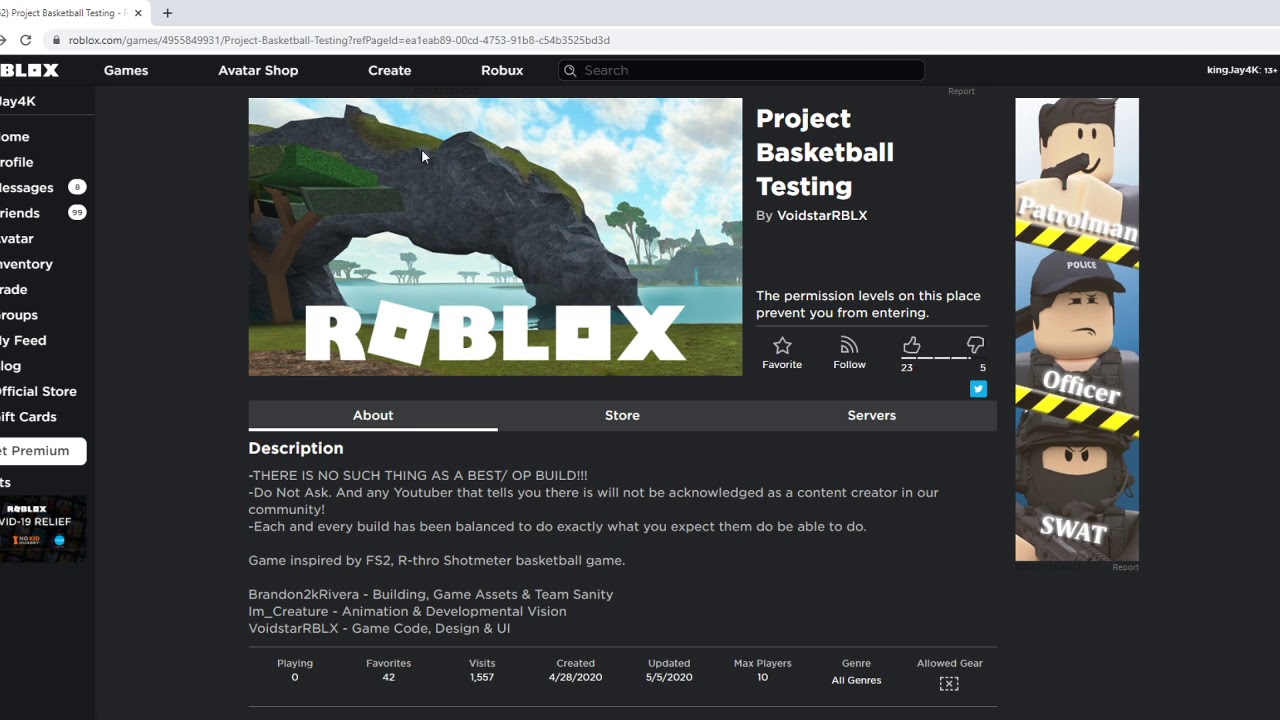 Project Basketball Testing Made By Voidstarrblx Roblox Content