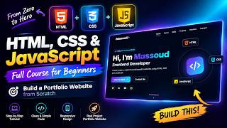 HTML, CSS & JavaScript Full Course for Beginners 🚀 | Build a Portfolio Website from Scratch
