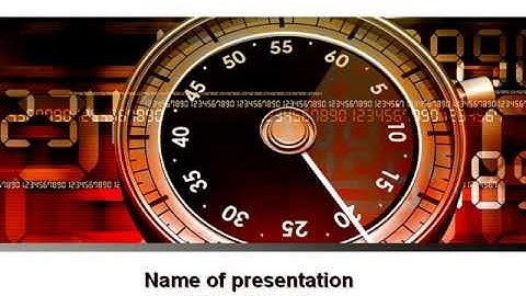 Stopwatch Clockface PowerPoint Template by PoweredTemplate.com