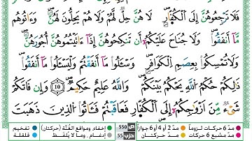 سورة الممتحنة القسم الثاني مكرر ياسين الجزائري برواية ورش عن نافع