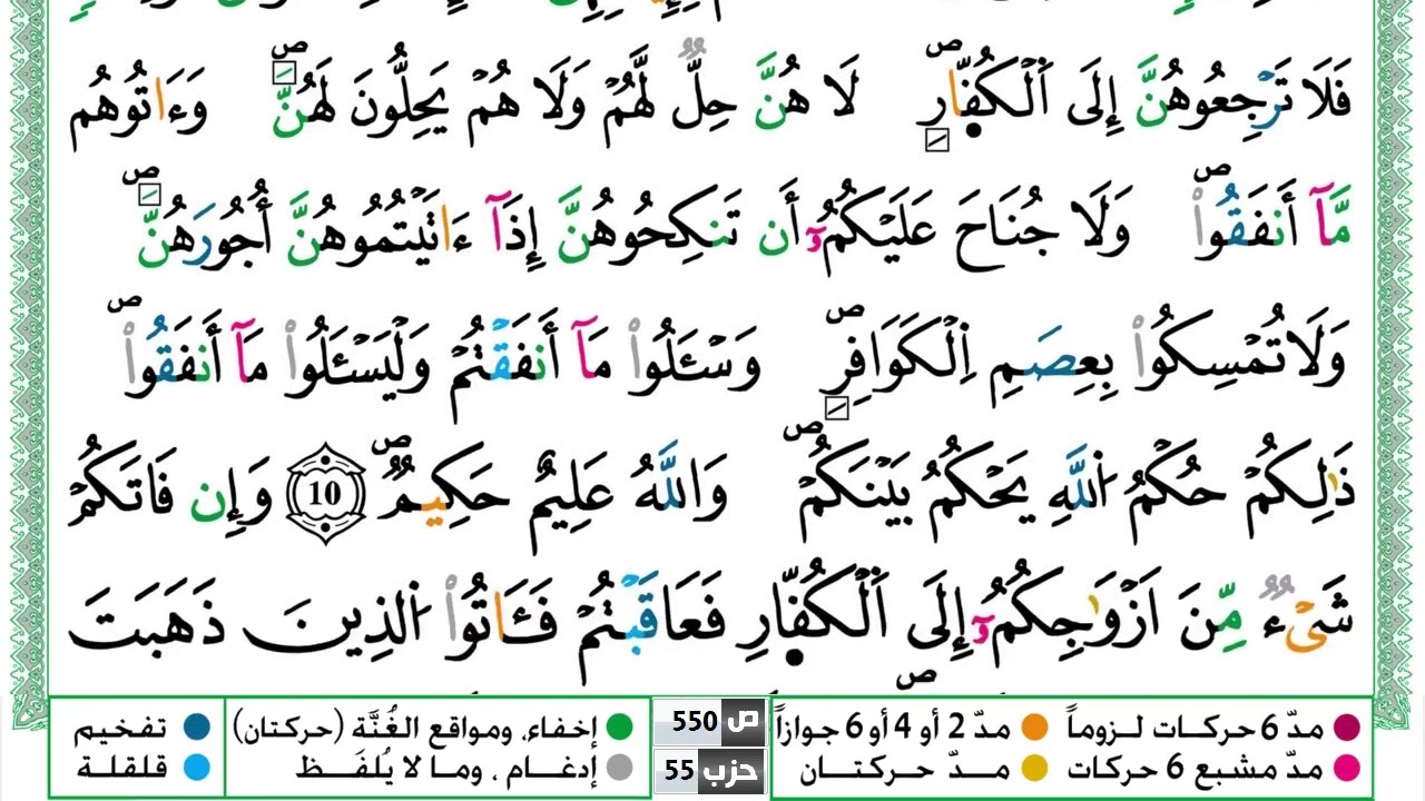 سورة الممتحنة القسم الثاني مكرر ياسين الجزائري برواية ورش عن نافع