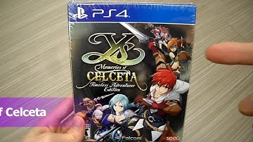 Unboxing Ys Memories of Celceta Sony Playstation 4 PS4 Falcom Timeless Adventurer Edition