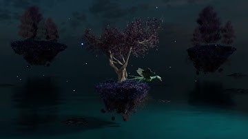 3D Floating Island Scene using Blender