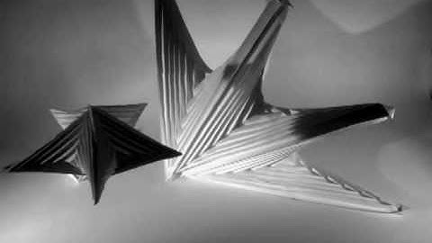 Folded paper hyperbolic paraboloid animation