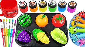 Oddly Satisfying Video l Making Giant Fruts PSRUNKI Diy Real Sounds Labubu Paunts Mixing Candy ASMR