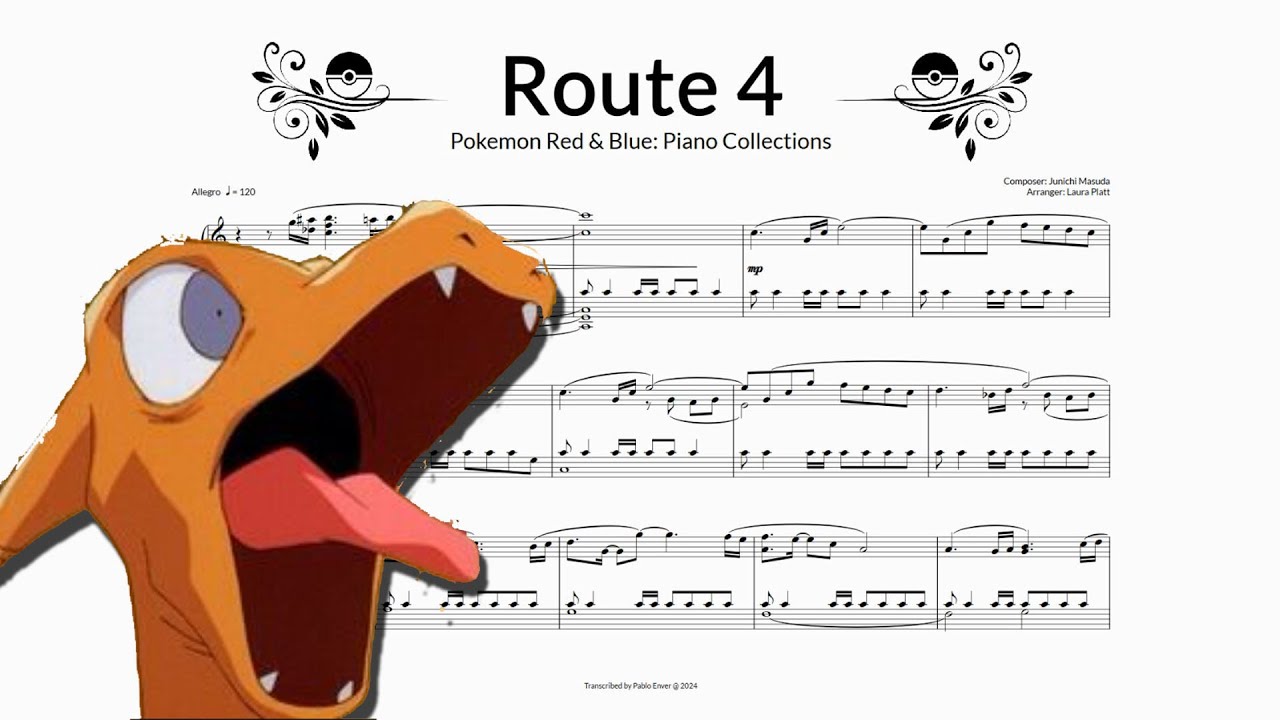 Pokémon Red - Route 4 (Piano Transcription) 🎹
