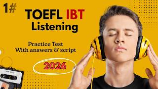 تدريب استماع توفل 2026 بالنص الكامل | TOEFL 2026 Listening Practice #1 with Transcript