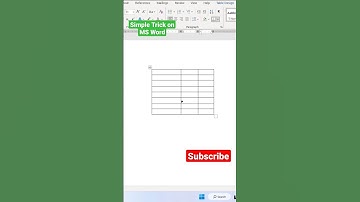 Easy Trick To Create Table in MS Word #shorts #shortsfeed #msword #techshorts #ytshorts