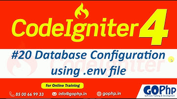 #20 Database Configuration by using .env file | CodeIgniter 4 Tutorials