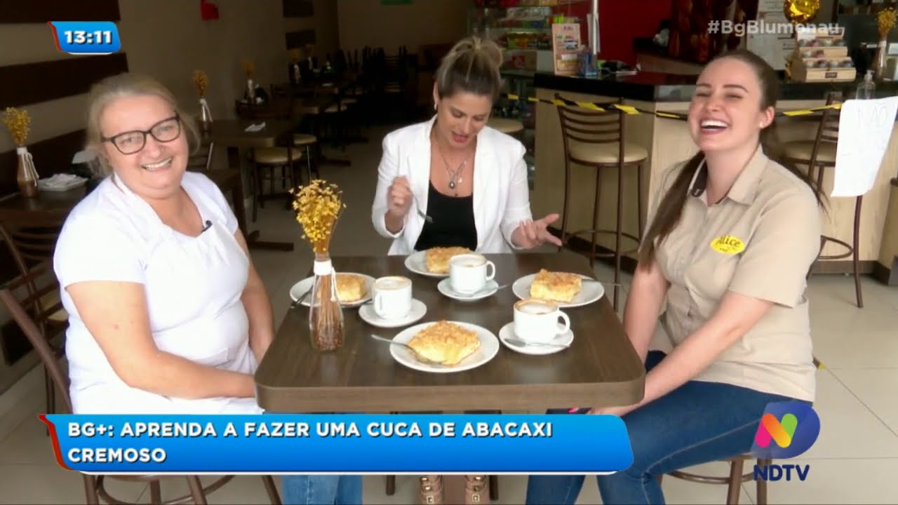 Aprenda a fazer uma cuca de abacaxi cremoso, vencedora do Festival de Cucas de Blumenau