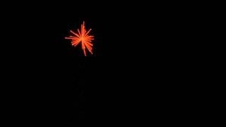 Fireworks orange & Blue with Trail