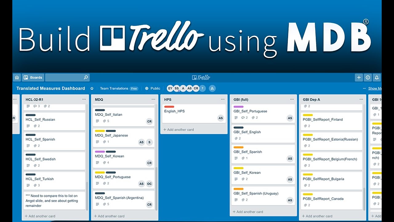 Create a Professional Management Tool Layout with MDB | Your own Trello
