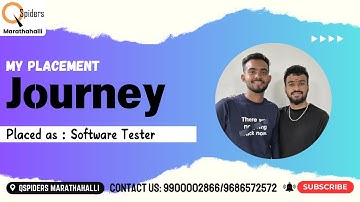 My Placement journey as Software Tester from QSpiders Marathahalli