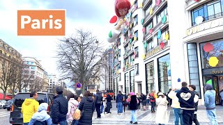 Paris France - Hdr Walking In Paris - Champs Élysées - 4K Hdr 60 Fps
