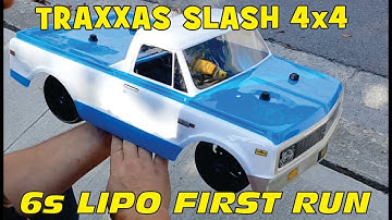 Traxxas Slash 4x4 Speed Run 6s - JConcepts Scalpel body - Traxxas Slash Upgrades