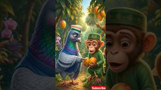 🐒🇵🇰 Pakistani Monkey vs 🕊️🇮🇳 India Ka Kabutar | AI Animation Shorts 😂🔥shorts #ai #short #trending