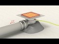 Installation - ACO hygienic gully - fixed height, extended edge with protective covers