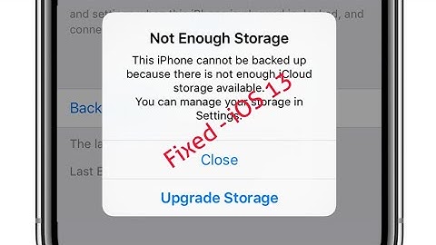iPhone or iPad says Not Enough iCloud Storage but there is after iOS 13/13.4 - Fixed