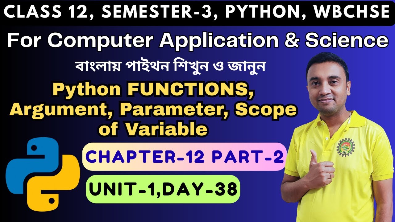 Python Programming | Chapter 12 Part 2 Unit 1 | Class12 Semester 3 ...