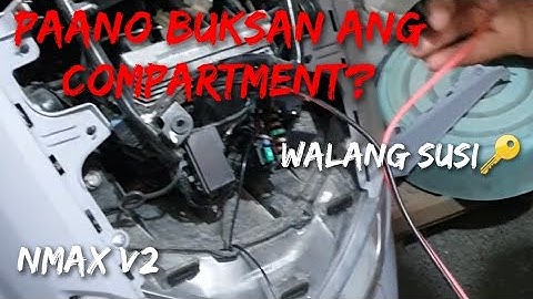 Paano buksan ang compartment kung Naiwan susi sa loob at diskargado battery ng Nmax v2.1
