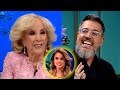 ¡NI ACOMODARSE PUDO! Apenas empezó la mesa, Mirtha arrinconó a Rolando Barbano sobre Marina Calabró