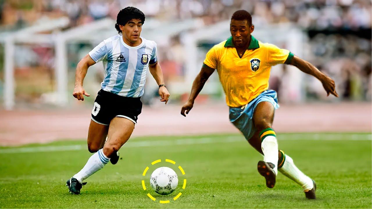 ⁣Pelé VS Maradona ● Skills & Goals Battle