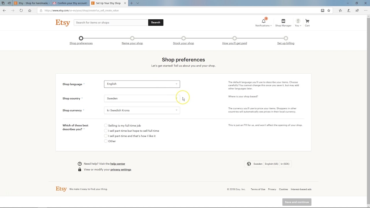 2. Etsy, Name your Store on (2 of 4) YouTube
