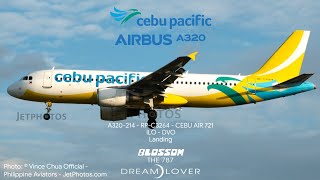 Cebu Pacific Airbus A320-214 (RP-C3264) Landing at Davao Airport