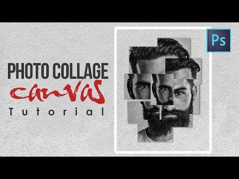 [Photoshop Tutorial] How to Create photo collage canvas Using Photoshop CC