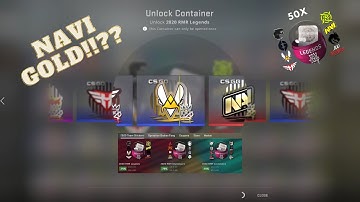 I GOT THE NAVI GOLD??!! (OPENING 50X 2020 RMR STICKER CAPSULES)