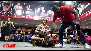 CWE |The Great Khali teaching wrestling to Rakhi Sawant