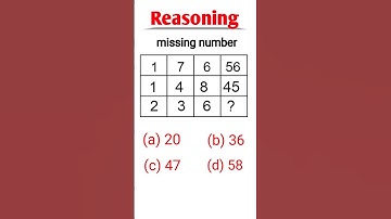 Find the missing number | Reasoning questions #reasoning #missingnumber #math